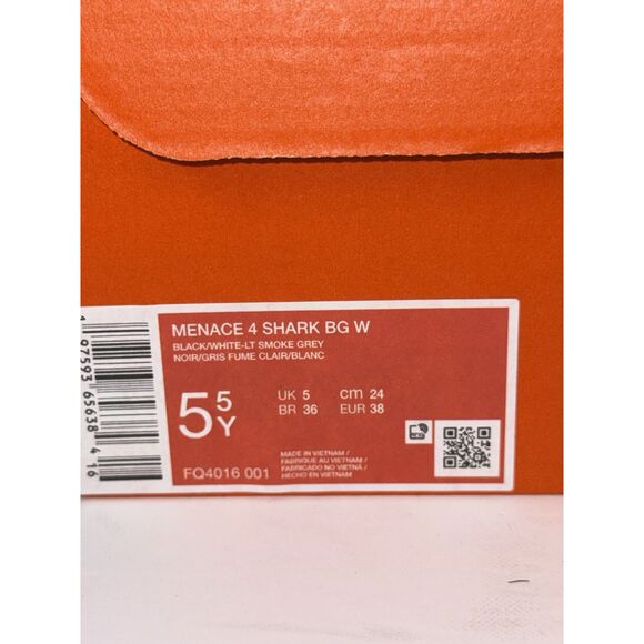 Nike Kids Alpha Menace 4 Shark Football Cleats 5.5 Wide Black Grey White NWB - Picture 10 of 16